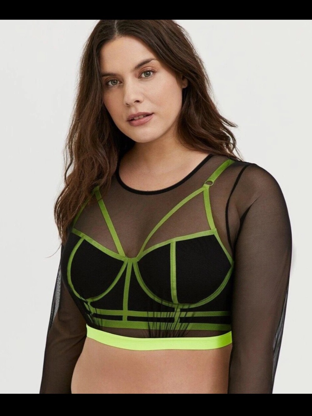 Torrid sheer mesh under it all crop top